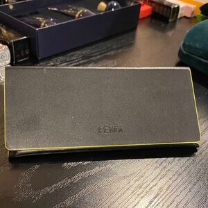 Fendi Black and neon Yellow Leather sunnies case